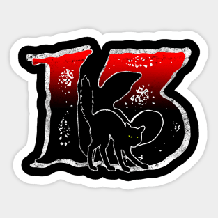 Black Cat 13 Sticker